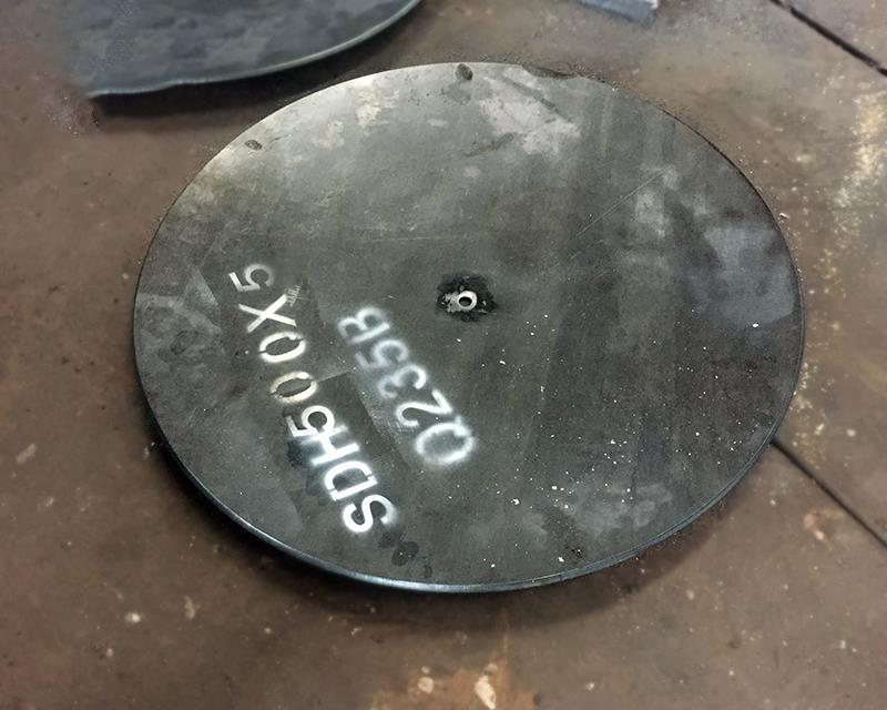 Carbon steel spherical crown head